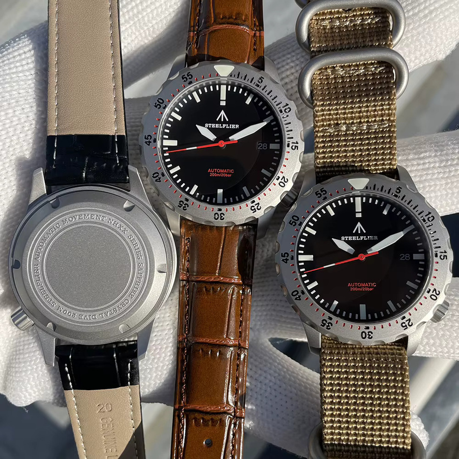 STEELFLIER Armbanduhr, Automatik, Edelstahl, Schwarz, Herren - Bild 5