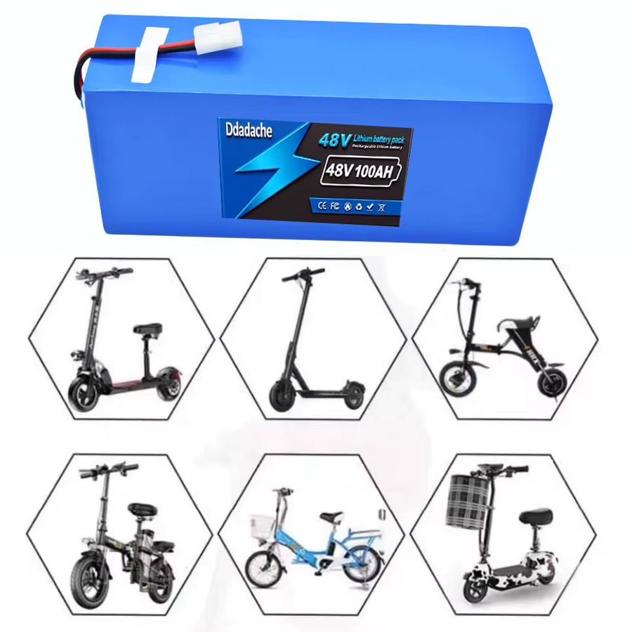 48V 100000mAh 13S5P 18650 Lithium-Akku mit intelligentem BMS in Blau für E-Bikes, Roller und elektrische Geräte von 500W bis 1000W inklusive Ladegerät - Bild 4