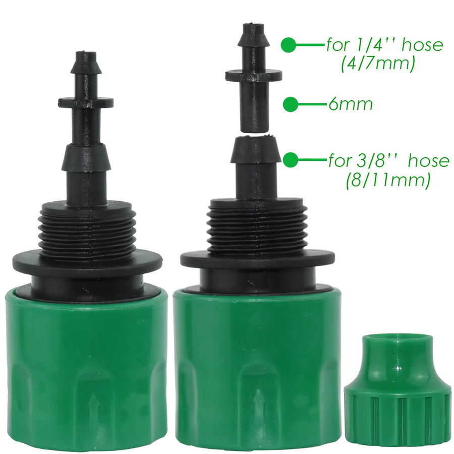 KESLA Wasserrohr-Schnellverbinder für Garten-Tropfbewässerungssysteme, 5 Stück, 1/4 Zoll, Farbe: Grün, Kunststoff, für 4/7mm Schlauch - Bild 4