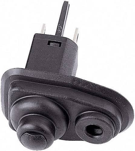 ESKA Betätiger 843938 Schwarz, 12 V/DC 16A, 1 x Ein/Aus tastend, Kunststoff mit Schraubanschluss - Bild 1