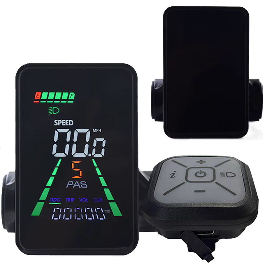 Mcezdy L5 LCD Display Meter Dashboard für elektrische Fahrräder und Roller, Schwarz - Bild 4