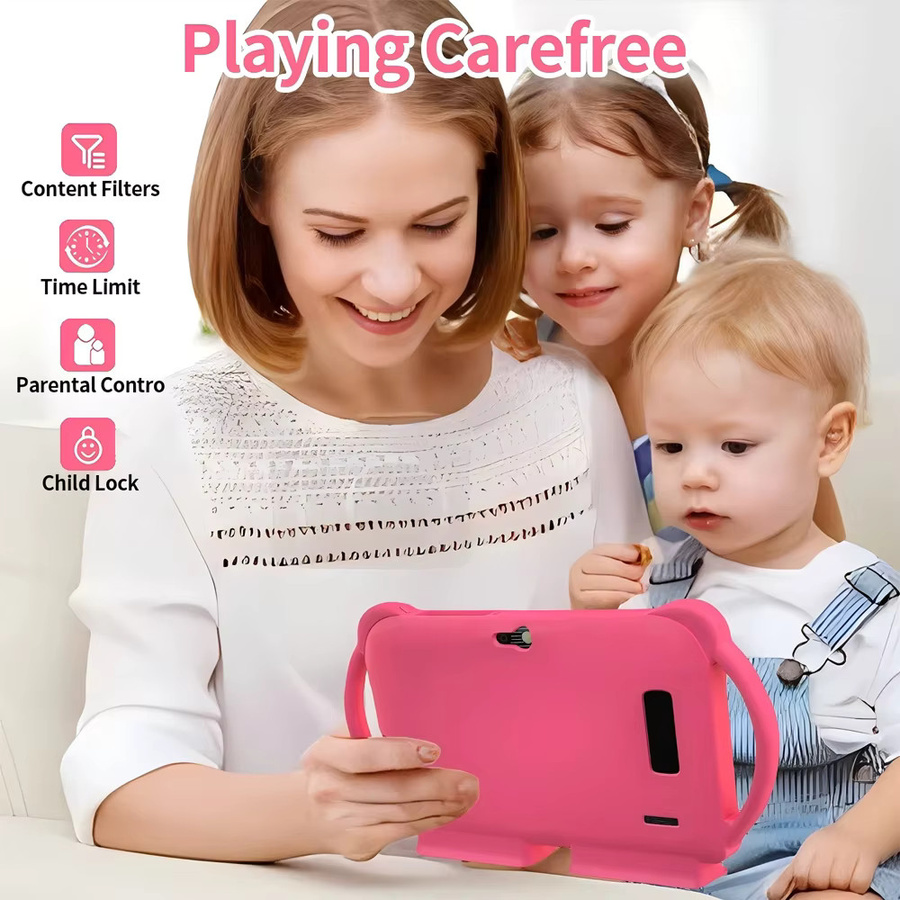 BDF Kindertablett 7 Zoll mit Android, Quad Core, 4 GB RAM, 64 GB ROM, Pink inklusive kindersicherer Schutzhülle - Bild 4