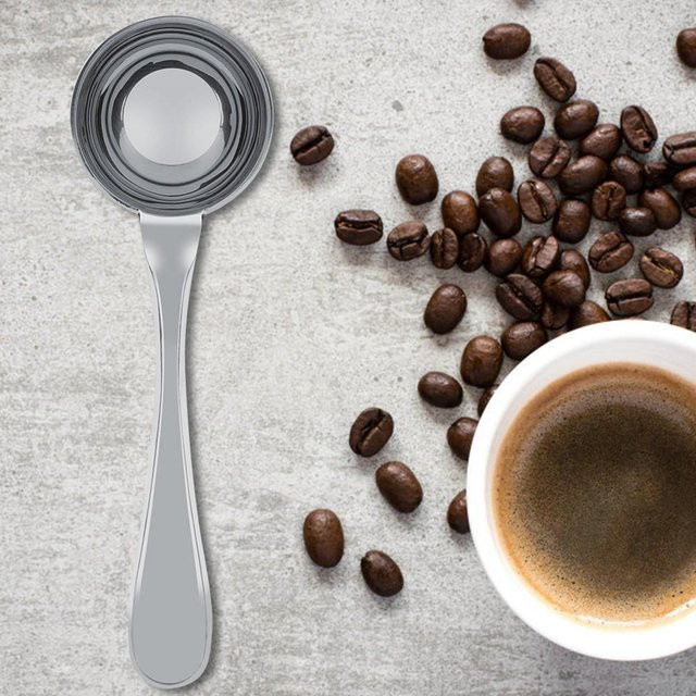 KaiSai Messlöffel aus Edelstahl in Silber mit langem Griff für Tee und Kaffee, 30 ml - Bild 1