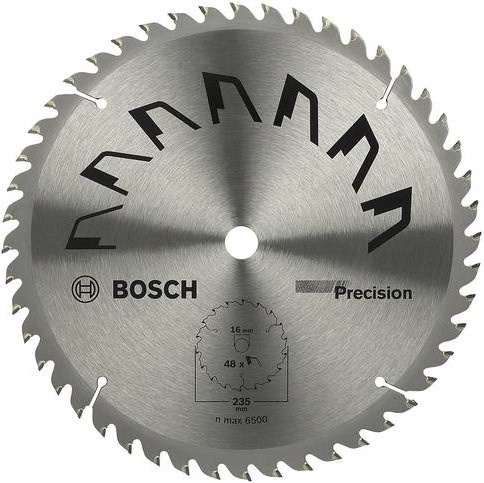 Bosch Precision Hartmetall Kreissägeblatt Silber Durchmesser: 235 mm, Bohrung: 16 mm, 48 Zähne - Bild 1