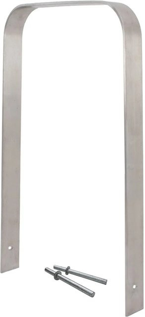 TRUTZHOLM Fahrradanlehnbügel Typ U aus Edelstahl in Silber, Höhe: 117 cm, Breite: 80 cm - Bild 1