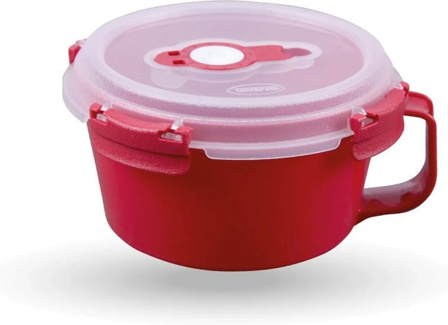 Bestlivings Frischhaltebox Fresh System mit Deckel, Frühstücksschale, Rot, 0,85 l - Bild 1
