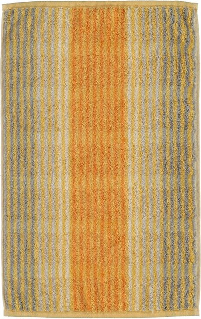 Cawo Gästetuch NOBLESSE CASHMERE aus Baumwolle in Gelb und Multicolour gestreift - Bild 1