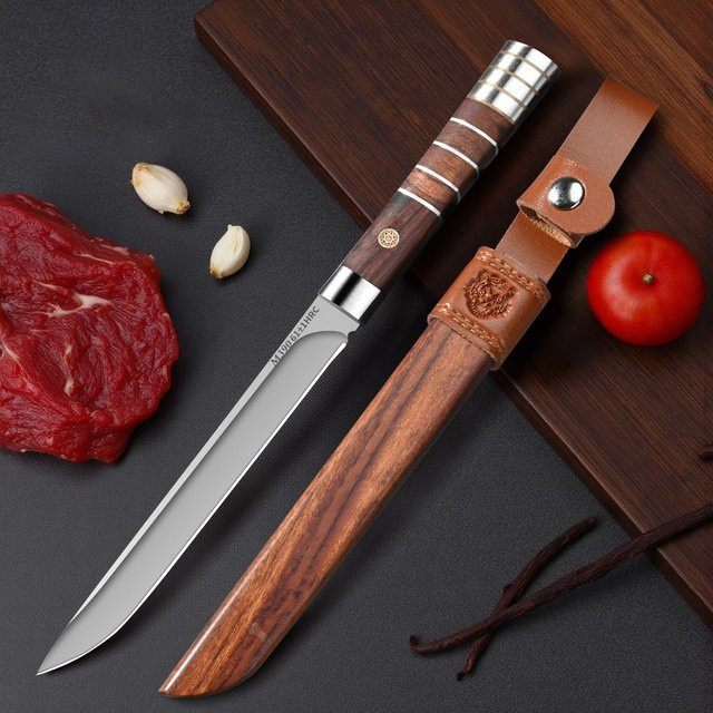Mehrteiliges Knochenschneidmesser-Set aus Premium-Pulverstahl mit Scheide und ultrascharfen, verdickten Klingen für die Küche - Bild 1