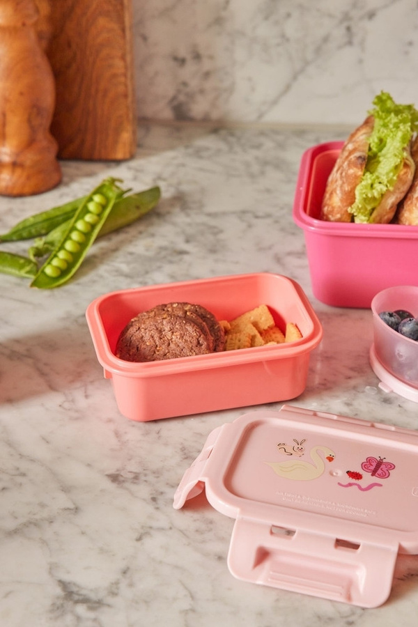 Rice kleine Brotdose Wildlife in Pink, luftdicht und auslaufsicher, mikrowellengeeignet und BPA-frei - Bild 2
