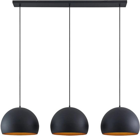 Lindby Pendelleuchte Tarjei Modern 3-flammig aus Metall in Schwarz mit E27 Fassung