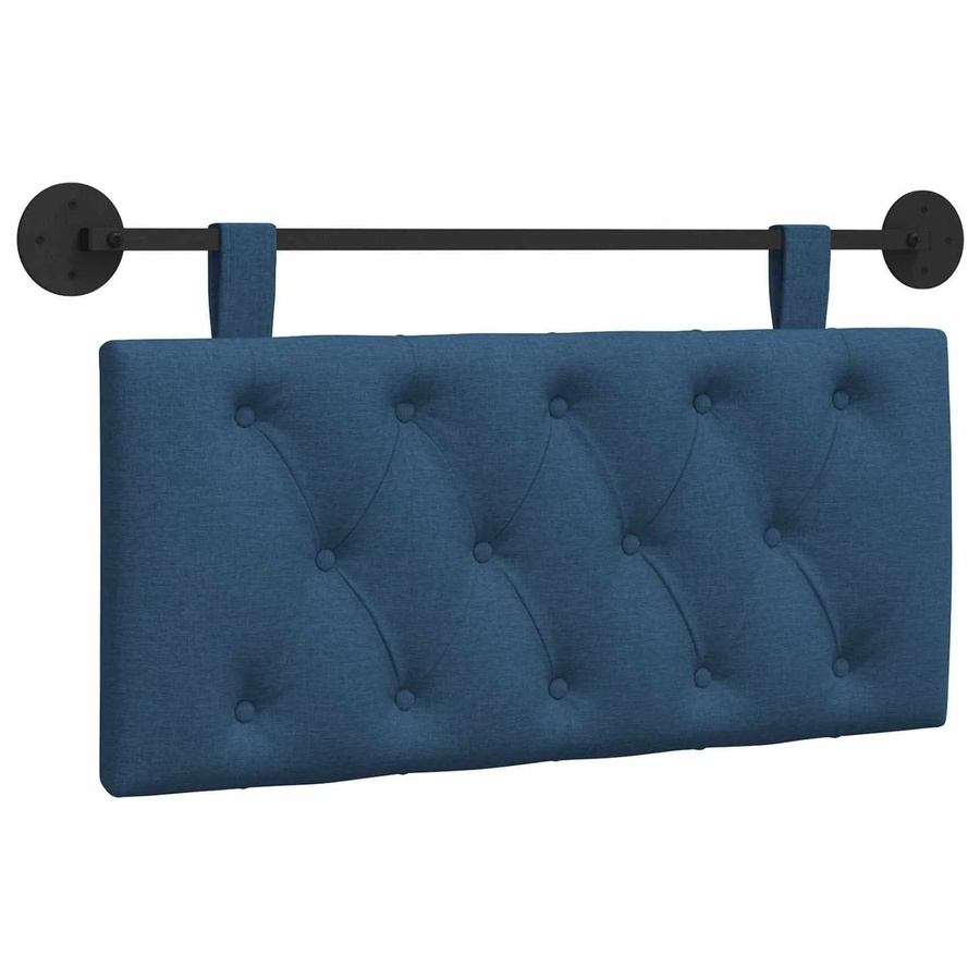 vidaXL Wandmontiertes Polsterpaneel in Blau mit gepunktetem Stoff, B/H/T: 100 x 55 x 7 cm - Bild 2