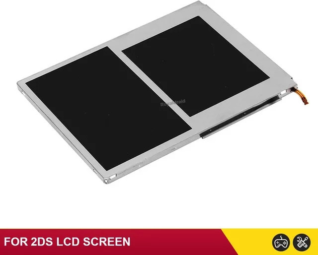 Original MBChips MC Top und Bottom LCD Display Ersatz für Nintendo 2DS und 2DS XL Gaming Konsole in Schwarz - Bild 1