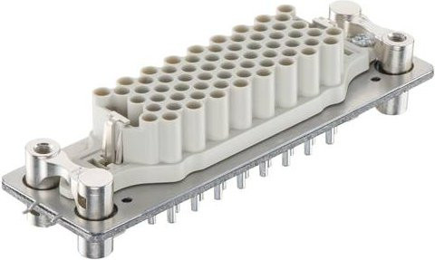 HARTING Wanddurchführung 64 Crimpen aus Kunststoff in Grau und Weiß - Bild 1