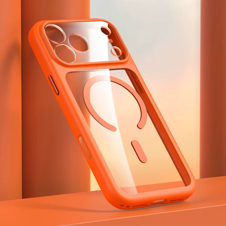Lolozzx MagSafe Kompatible Transparente Schutzhülle mit Kamera-Touch-Button für iPhone 17 Pro und iPhone 16 Pro Max, Stoßfestes Case in Transparent, Blau oder Orange - Bild 3