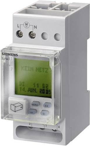 Siemens 7LF4521-0 Digitale Hutschienen-Zeitschaltuhr für DIN-Schienen, 230 V/AC, 4000 W, Weiß - Bild 1