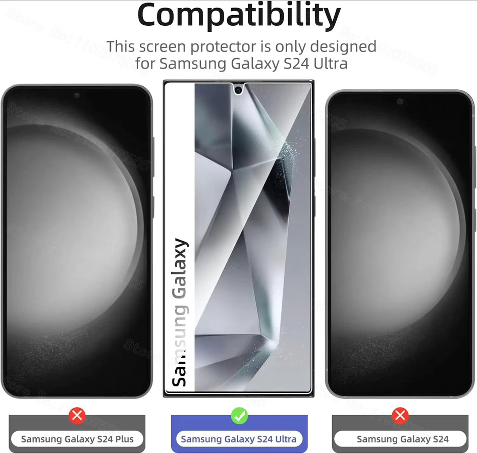 Hochauflösender Displayschutz aus gehärtetem Glas für Samsung Galaxy S21 S22 S23 S24 S25 S26 Ultra Plus FE Edge in Transparent - Bild 4