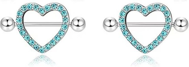 Lucky Star Jewelry Brustwarzenringe Edelstahl, Zirkonia, Damen - Bild 1
