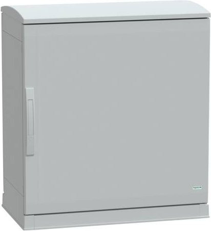 Schneider Electric Polyestergehäuse Bodenstehend in Grau mit offenem Sockel und Abdeckung B: 75 cm, T: 75 cm, H: 42 cm, IP44 - Bild 1