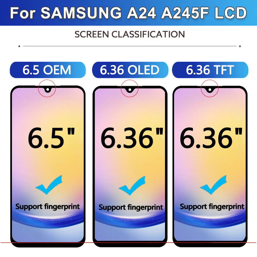 AUMOOK AMOLED Display mit Touchscreen Digitizer Montage für Samsung Galaxy A24 4G, Farbe: Schwarz - Bild 3