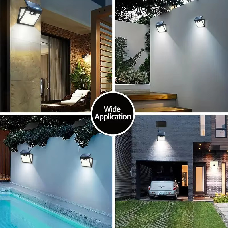 Leclstar Solar-LED-Wandleuchte in Schwarz mit 72 LEDs, Bewegungsmelder und 270 Grad Weitwinkel für Garten und Außenbereich - Bild 6
