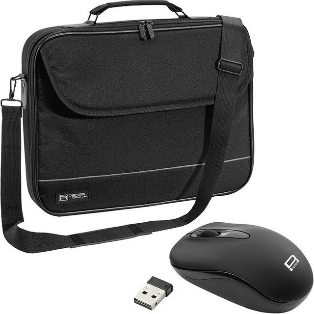 PEDEA Notebooktasche Fair 14,1 Zoll inklusive Maus in Schwarz - Bild 1