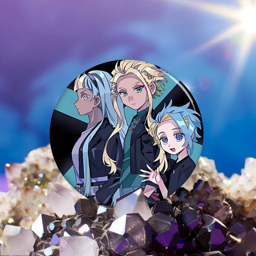 Mesuca Brosche, Anime Beyblades Burst Battle, Bunt, Rund - Bild 5