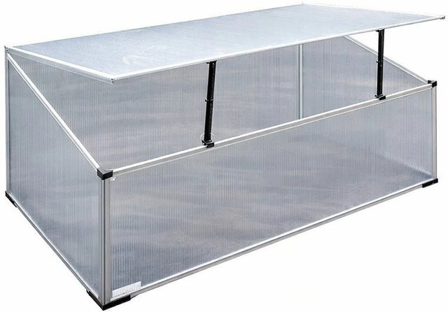 TTL GARDEN Frühbeet-Aufsatz aus Aluminium mit Polycarbonat in Silber und Transparent, B/T/H: 100 x 60 x 40 cm - Bild 1