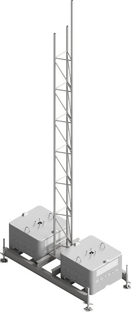Schake Aufstellvorrichtung für Gittermast, feuerverzinkt, grau - Bild 1