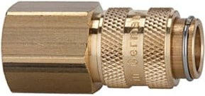 Riegler Schnellverschlusskupplung NW 5 aus Messing in Gold mit G 3/8 IG - Bild 1