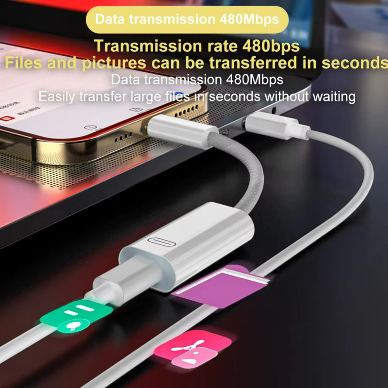 BSN USB-C auf Lightning Audio-Adapter in Weiß für iOS und USB-C Geräte - Bild 4