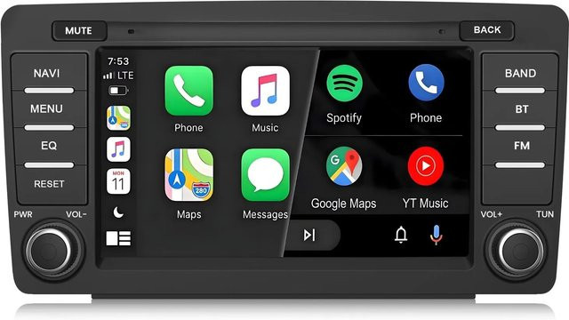Junsun Autoradio für Skoda Octavia 2004-2013 mit Bluetooth und GPS in Schwarz (7,0 Zoll) - Bild 1