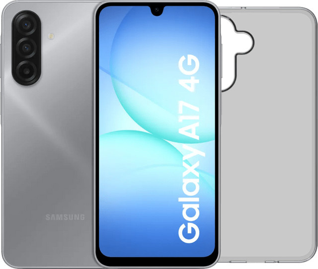 Samsung Galaxy A17 128GB Blau 4G mit BlueBuilt Backcover Transparent - Bild 1