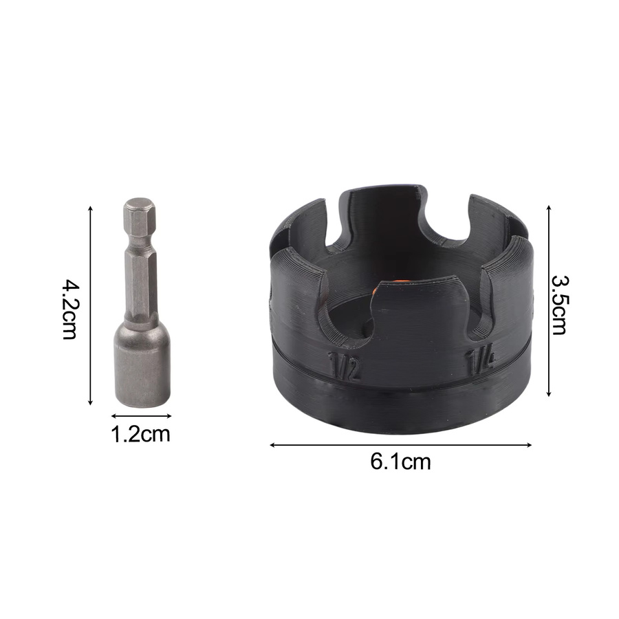 DAZZLEEX Mutter-Reißverschluss-Bohrer zur schnellen Installation und Entfernung von Muttern für 1/4 Zoll, 3/8 Zoll und 1/2 Zoll sowie zur Bolzenextraktion - Bild 5