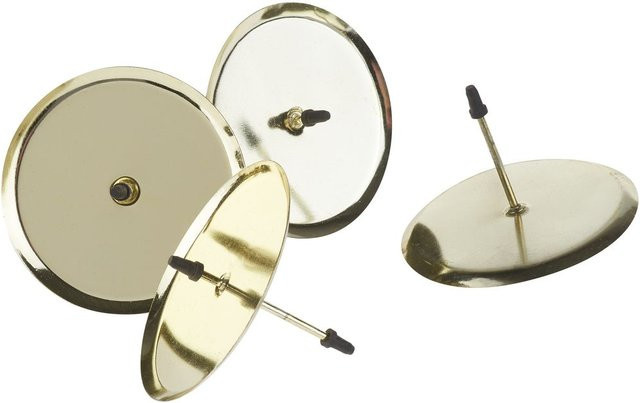 Kerzenhalter Classic von Othmar Decorations in Goldfarben mit Stecker für Kerzen mit einem Durchmesser von ca. 5 cm - Bild 1