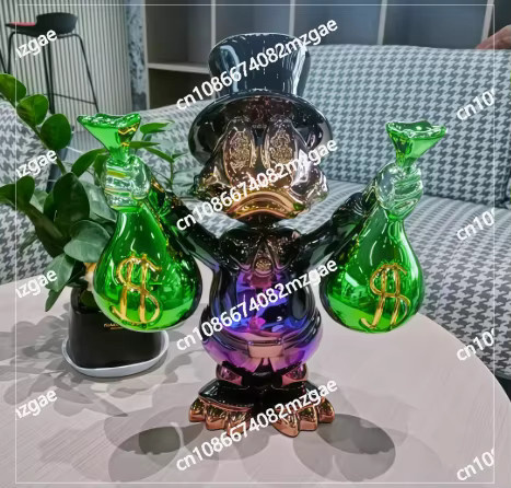 Chaowan Taschen-Enten-Cartoon-Skulptur aus Glas als dekorative Tischdekoration - Bild 2