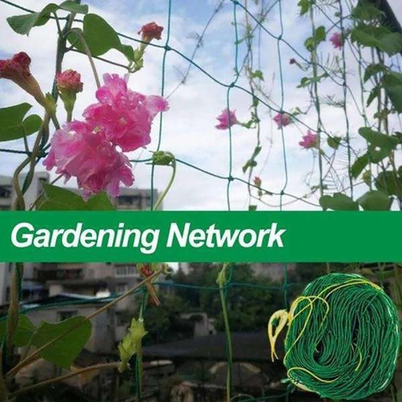 YJSTY Kletternetz für Gartenpflanzen in Grün mit 27 Strängen, B: 270 cm, H: 180 cm - Bild 6