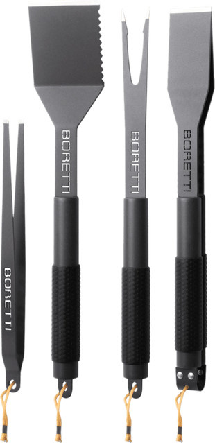 Boretti BBQ Besteckset 4-teilig in Schwarz - Bild 1