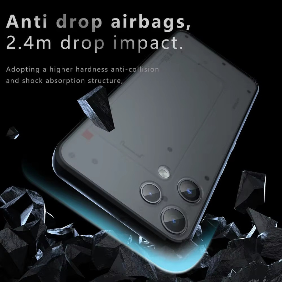 Fundas Frosted Matte Schutzhülle für Nothing Phone 3a Lite in Transparent Schwarz, stoßfestes Skin-Touch Cover mit harter Rückseite - Bild 4