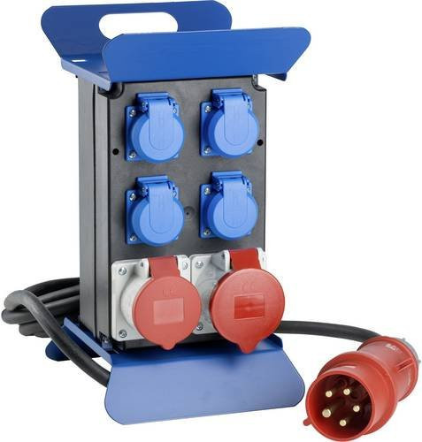 AS Schwabe CEE Stromverteiler Stecky 3 400V 32A Blau aus Kunststoff - Bild 1