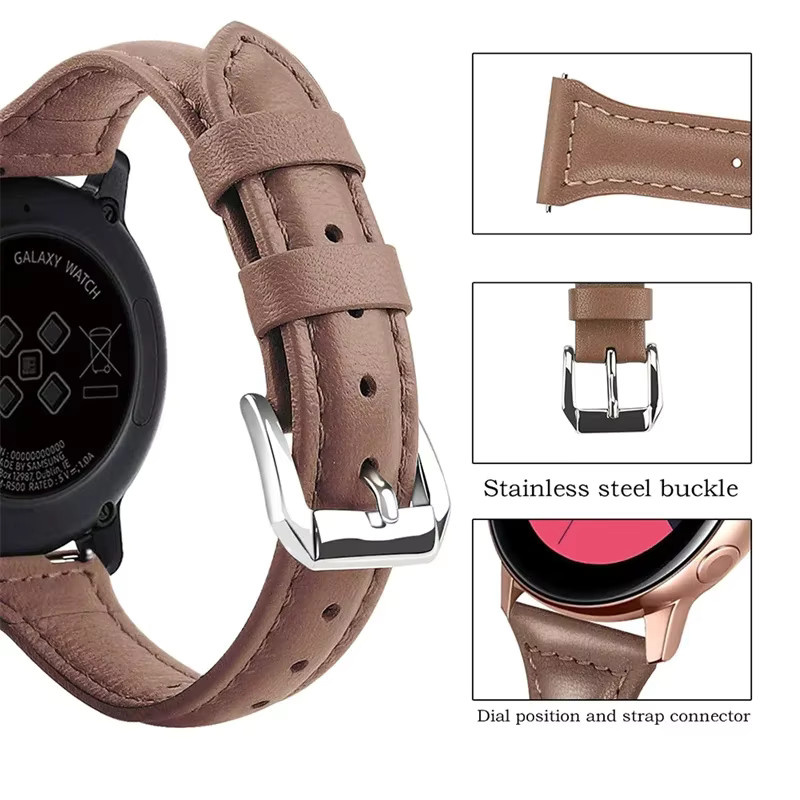 Uhrenarmband Leder, 20mm 22mm, Unisex - Bild 3