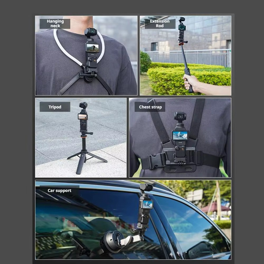 Magnetische Ladeadapterbasis für DJI OSMO POCKET 3 mit Schnellspannsitz und 1/4-Zoll-Gewindeloch, Schwarz - Bild 4