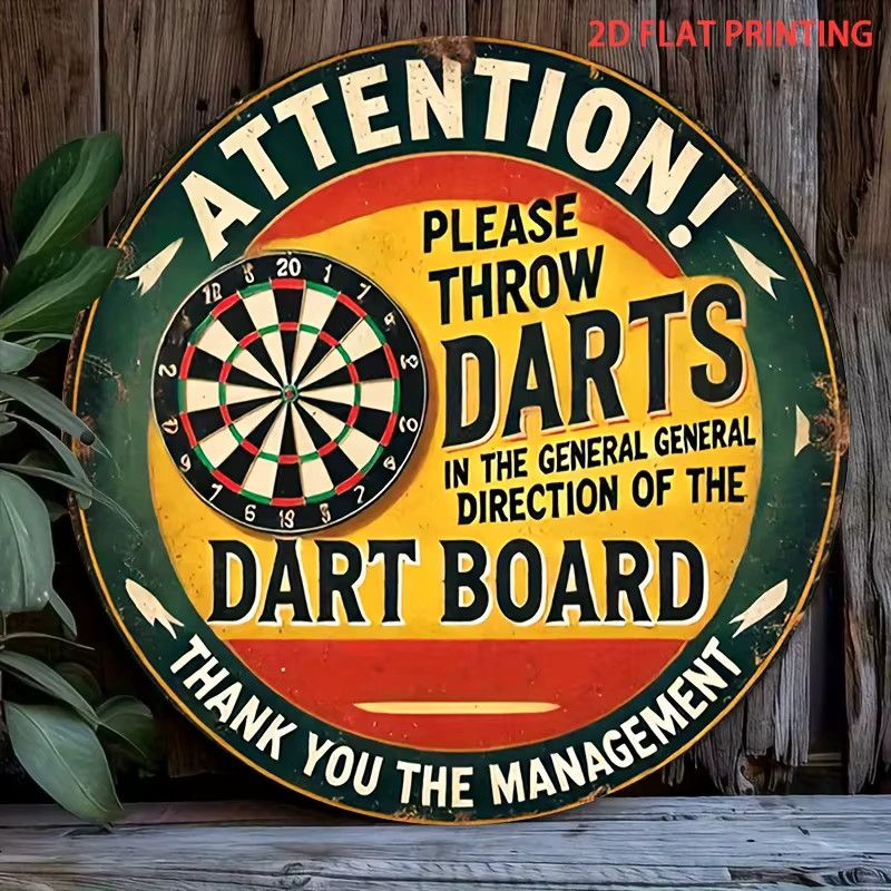Potdemiel Vintage Dartscheiben Wanddeko aus Eisen und Metall in Multicolor - Bild 5