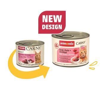 animonda Carny Nassfutter Katze Adult Rind Pute Shrimps 6 x 200 g - Bild 2