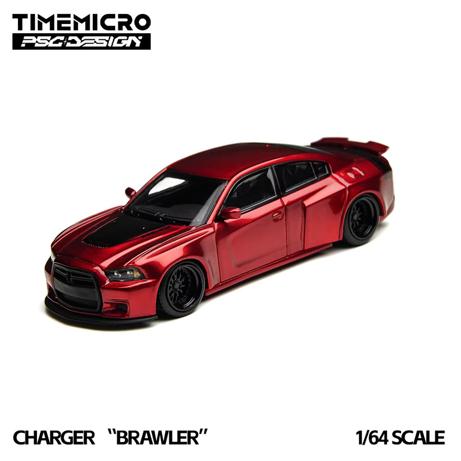 TimeMicro Charger Brawler, Simulationsmodell, 1:64, Rot/Weiß, Metall - Bild 2