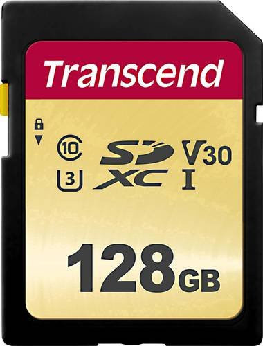 Transcend Premium 500S SDXC-Speicherkarte 128GB, UHS-I, U3, V30, Class 10, Multicolor - Bild 1