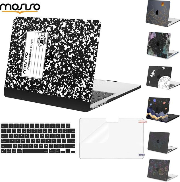 MOSISO Hartschalenhülle für MacBook Air 13 Zoll und MacBook Pro 14 Zoll in Schwarz - Bild 1