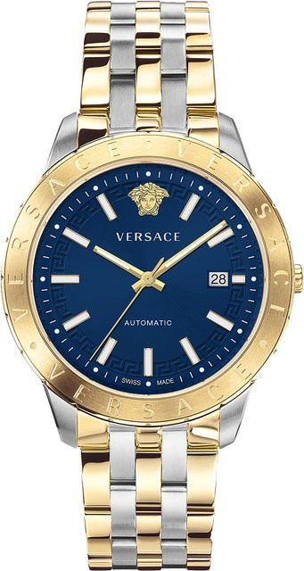 Versace Automatik Herrenuhr, Edelstahl, Blau, 43 mm, 5 ATM - Bild 1