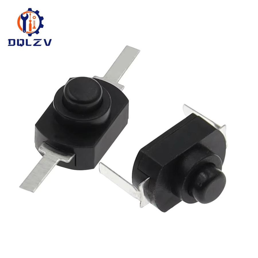 Mini-Drucktastenschalter 1208YD selbsthemmend für Taschenlampen, DC 30V 1A, Schwarz oder Weiß, Durchmesser: 12 mm, Tiefe: 8 mm - Bild 2
