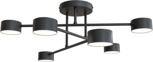 Licht-Erlebnisse Deckenleuchte aus Metall in Schwarz mit GX53 Fassung, Breite: 60 cm - Bild 1