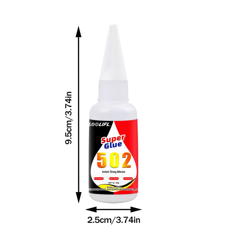 LOOLIFL Superkleber Cyanacrylat 502, hochfester und sofort trocknender Kleber für Metall, Kunststoff, Holz, Keramik und PVC, transparent, 20g - Bild 6